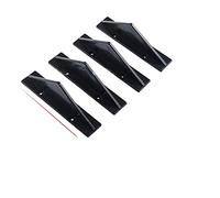 Spoiler Posteriori Auto 4 pièces Universel en Fiber de Carbone Voiture modifié Pare-Chocs arrière diffuseur Triangle becquet pour VW(Straight Black)
