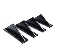 Spoiler Posteriori Auto 4 Pièces Universel en Fiber De Carbone Voiture Modifié Pare-Chocs Arrière Diffuseur Triangle Becquet pour BMW Série E(Bend Black)