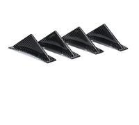 Spoiler Universel Car-Styling Accessoires De Voiture 4Pcs Courbée Pare-Chocs Arrière Addon Lip Diffuseur Aileron Requin Kit Carrosserie Séparateur Spoiler(Carbon Fiber Look)