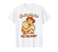 Spoiling My Cat is My Full-Time Hobby Rétro Feline T-Shirt