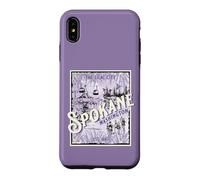Spokane Vintage Washington The Lilac City Carrousel Cascade Coque pour iPhone XS Max
