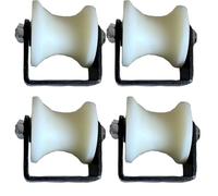 SpokeNation Lot de 4 Rouleaux de Guidage de câble à roulement à Tube Rond 50, Roue de Chenille en Forme de U, Roue de Levage, poulie Mobile, Roue silencieuse