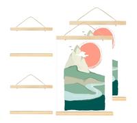 SPOKKI 2 Set Cadre Poster Magnétique 31cm Porte Affiche, Magnetique Cadre Poster Aimanté en Bois Moderne Naturel Suspendu Porte-affiches pour Toile, Photos (2 Paquets, 31cm)