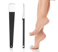 SPOKKI 2Pcs Couteau Râpe À Pied Pédicure, Éliminateur de Callosités des Pieds, Enlèvement La Peau Morte Grattoir Professionnel, pour Enlever Vieille Peau et Callosités Pieds, pour Pédicure