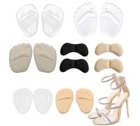 SPOKKI 7 Paires Demi Semelles Chaussures Femme Coussinets Antidérapants avec Coussinet Talon Chaussure, Semelles Gel Coussinet Plantaire Avant Pied Silicone pour Les Femmes Haut Talon