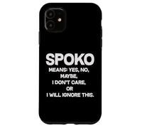 Spoko Means Yes No Maybe Funny Polonais Phrase Coque pour iPhone 11