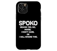 Spoko Means Yes No Maybe Funny Polonais Phrase Coque pour iPhone 11 Pro
