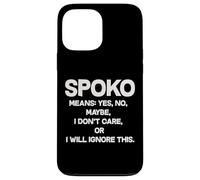 Spoko Means Yes No Maybe Funny Polonais Phrase Coque pour iPhone 13 Pro Max