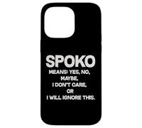 Spoko Means Yes No Maybe Funny Polonais Phrase Coque pour iPhone 14 Pro Max