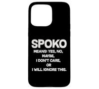 Spoko Means Yes No Maybe Funny Polonais Phrase Coque pour iPhone 15 Pro Max