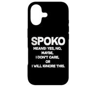 Spoko Means Yes No Maybe Funny Polonais Phrase Coque pour iPhone 17
