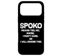 Spoko Means Yes No Maybe Funny Polonais Phrase Coque pour iPhone 17 Pro Max