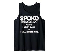 Spoko Means Yes No Maybe Funny Polonais Phrase Débardeur
