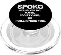 Spoko Means Yes No Maybe Funny Polonais Phrase PopSockets PopGrip pour MagSafe