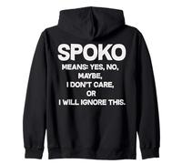 Spoko Means Yes No Maybe Funny Polonais Phrase Sweat à Capuche