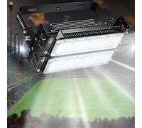 Spolehli Projecteur de stade LED 100W 13000lm 6500K Stadium Flood Light IP66 étanche AC100-265V pour stade, aire de jeux, quai, place, éclairage de zone extérieure