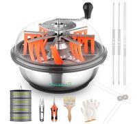 Spolehli Tondeuse Manuelle pour Coupe Twist-Spin, 40,6 cm, avec 3 Lames en Acier Inoxydable, Ciseaux de Coupe et Filet de séchage pour Feuilles, bourgeons, Fleurs