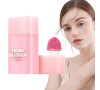 Sponge Blush, Liquid Blush Beauty Wands, Natural Buildable and Blendable Shade, Blusher Wand with Soft Sponge Head Makeup for Lips and Eyes, Pink, 1 pièce