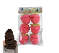 Sponge Curlers pour les cheveux, Coil Curler Sponge | Boucles sans chaleur pour les cheveux longs,Ensemble de 6 outils de curling de sommeil doux, curler à éponge portable pour les filles