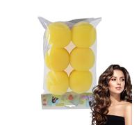 Sponge Curlers pour les cheveux, Coil Curler Sponge, Boucles sans chaleur pour les cheveux longs, Outil d'éponge de curling endormi pour les filles, ensemble de 6 curracles portables à la nuit doux
