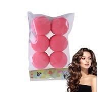 Sponge Curlers pour les cheveux, Coil Curler Sponge,Rouleaux de coiffure portable - Outil d'éponge de curling endormi pour les filles, ensemble de 6 curracles portables à la nuit doux