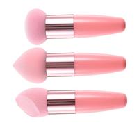 Sponge de maquillage de 3 pcs, éponges maquillage mélange beauté bouffée avec poignée, 3 formes Blender Sponge Dry & Wet Utiliser des mélangeurs pour la poudre et les éponges d