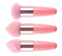 Sponge de maquillage de 3 pcs, éponges maquillage mélange beauté bouffée avec poignée, 3 formes Blender Sponge Dry & Wet Utiliser des mélangeurs pour la poudre et le mélangeur liquide