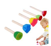 Sponge Paint Brushes - 5Pcs Paint Brushes Sponge Kits | Painting Brushes Drawing Tools Kits, Children Early Handmade Learning Paint Sets for Kids Arts and Crafts for Kids