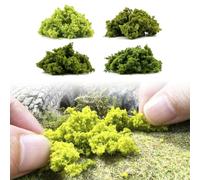 Sponge Shrub Foliage Model Railroad Scenery Kit, Hand Tearing Mini Tree Bush Cluster for Diorama, Fake Grass Powder for Crafts, Miniature Landscape Train Terrain Decoration, Ages 14+ (Sponge 2)