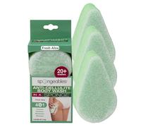 Spongeables Anti-Cellulite Body Wash in a Sponge, Fresh Aloe, Spa Cellulite Massager, Moisturizer and Exfoliator for the Body, 20+ Washes, Pack of 3
