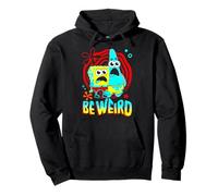 Spongebob and Patrick Be Weird Wavy Text Funny Cartoon Sweat à Capuche
