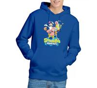 Spongebob Group Shot Hoodie Blue Sweatshirt à Capuche, Bleu Marine, L Mixte