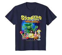 Spongebob Movie (2025) Crew Lineup T-Shirt, Enfant, Bleu Marine, 6 Ans