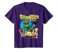 Spongebob Movie (2025) Crew Lineup T-Shirt, Enfant, Violet, 6 Ans