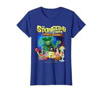 Spongebob Movie (2025) Crew Lineup T-Shirt, Femme, Bleu Royal, M