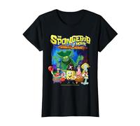 Spongebob Movie (2025) Crew Lineup T-Shirt, Femme, Noir, XS