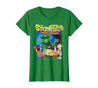 Spongebob Movie (2025) Crew Lineup T-Shirt, Femme, Vert Kelly, M