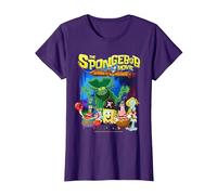 Spongebob Movie (2025) Crew Lineup T-Shirt, Femme, Violet, XS