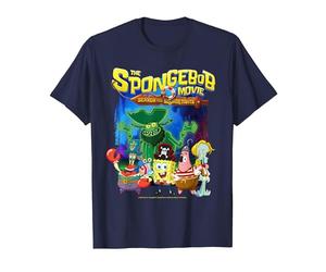 Spongebob Movie (2025) Crew Lineup T-Shirt, Homme, Bleu Marine, 6XL