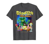 Spongebob Movie (2025) Crew Lineup T-Shirt, Homme, Chiné Foncé, 6XL