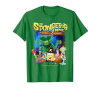 Spongebob Movie (2025) Crew Lineup T-Shirt, Homme, Vert Kelly, M