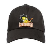 SpongeBob Schwammkopf Bob L'Éponge Bob l'Éponge - Guitare Unisexe Casquette Noir S 100% Coton (Coton Biologique)