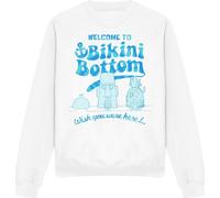 SpongeBob SquarePants - "Bikini Bottom Welcome" Sweat-shirt pour homme/femme unie TV12807 (S) (Blanc)