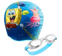 SpongeBob SquarePants Bonnet et Lunettes de Natation pour Enfants - Ensemble de Piscine