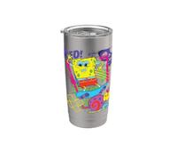 Spongebob Squarepants Born To Shred! Gobelet isotherme en acier inoxydable double paroi