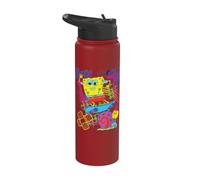 Spongebob Squarepants Born To Shred! Stainless Steel Insulated Water Bottle