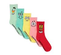SPONGEBOB SQUAREPANTS chaussettes 5 pack adultes caractères unisexes