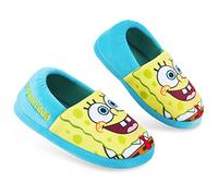 SPONGEBOB SQUAREPANTS Chaussons Enfant Garcon Fille Bob l'Éponge (Bleu/Jaune, Numeric 34 EU)
