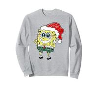 Spongebob Squarepants Christmas Jolly and Hyped Santa Sketch Sweatshirt