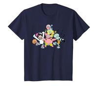 Spongebob Squarepants & Co Squidward Clarinette pour Enfants T-Shirt, Enfant, Bleu Marine, 8 Ans